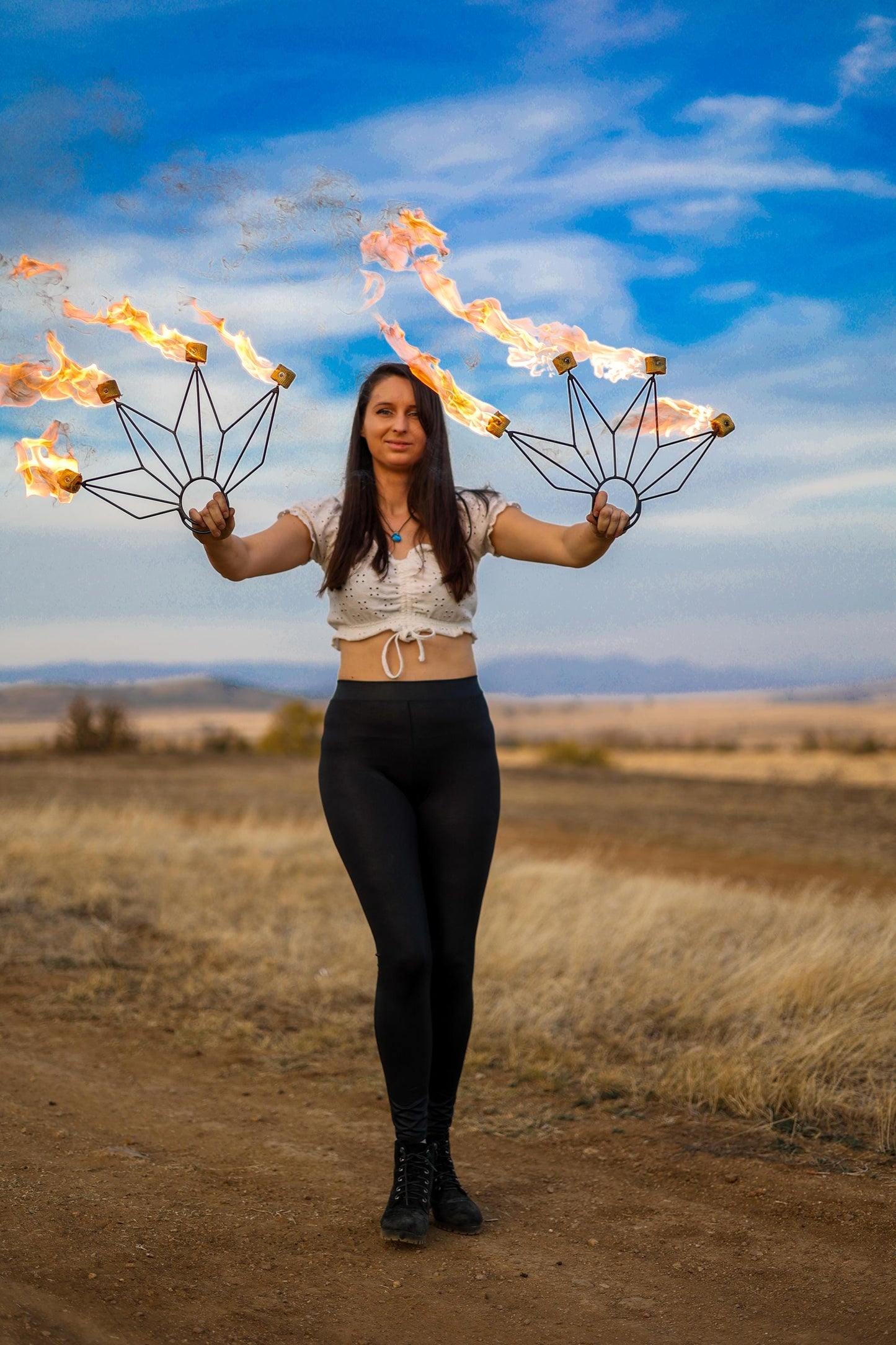 Fire Fans "Star" pair kevlar fans for spinning and dancing