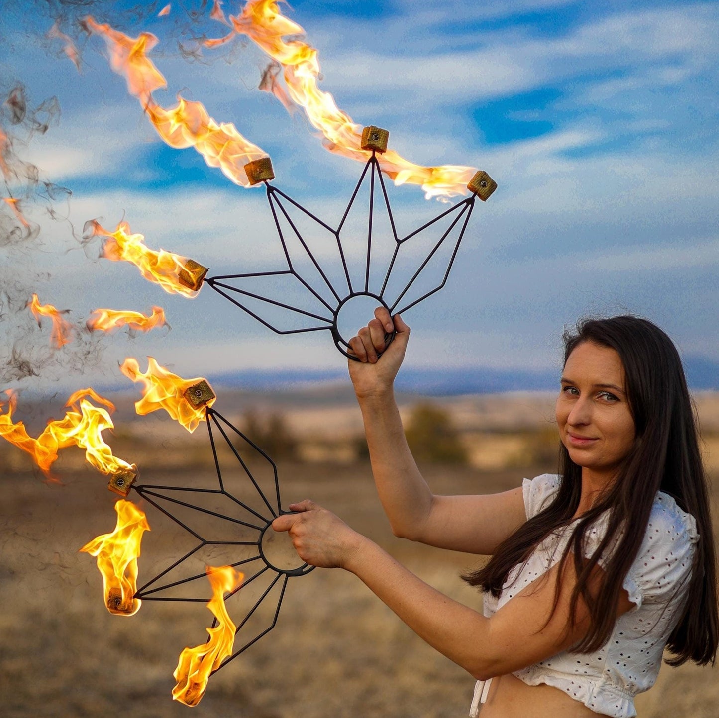 Fire Fans "Star" pair kevlar fans for spinning and dancing